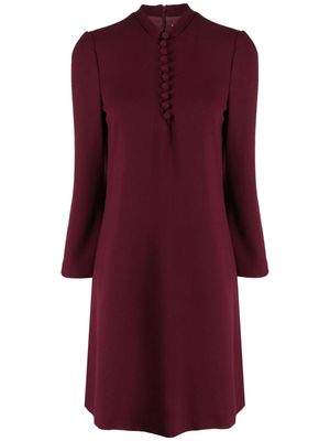JANE Rumer button-up wool minidress - Red