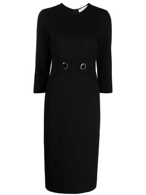 JANE Sadie button-detail pencil dress - Black