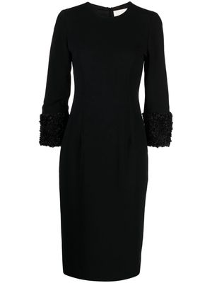 JANE Sienna petal-trim dress - Black