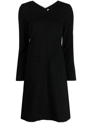 JANE Sky V-neck minidress - Black
