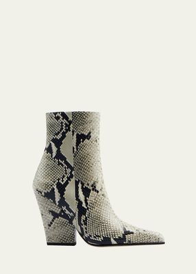 Jane Snake Zip Ankle Boots