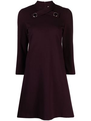 JANE Sophia button-detail minidress - Purple
