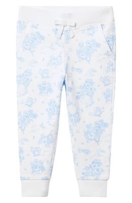 Janie and Jack x Disney Kids' 'Alice in Wonderland' French Terry Graphic Joggers in White Multi