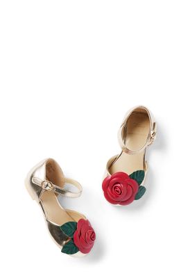 Janie and Jack x Disney Kids' Belle Flat in Gold