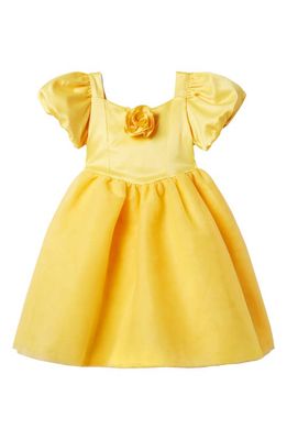 Janie and Jack x Disney Kids' Belle Satin Dress Costume in Yellow