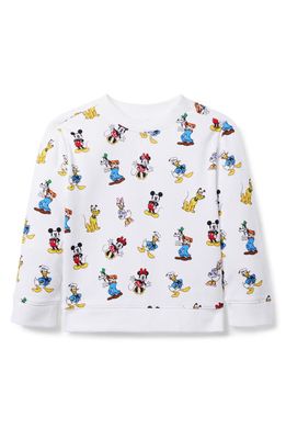 Janie and Jack x Disney Kids' Mickey & Friends French Terry Graphic Sweatshirt in White Multi
