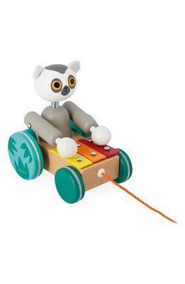 Janod Lemur Xylophone Pull Along Toy in Grey