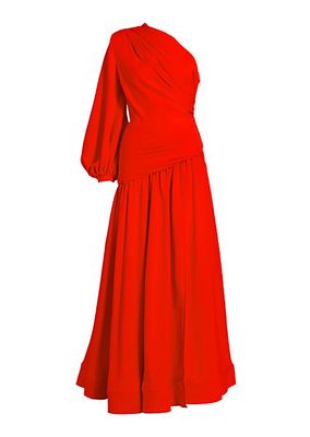 Japera Chiffon One-Shoulder Gown