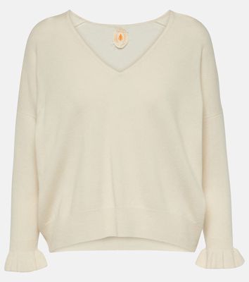 Jardin des Orangers Frill-trimmed wool and cashmere sweater
