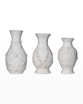 Jardin Du Monde Whitewash Mini Vase Trio
