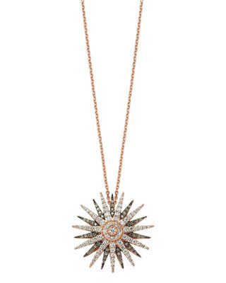 Jardin Star 14k Multi-Diamond Pendant Necklace