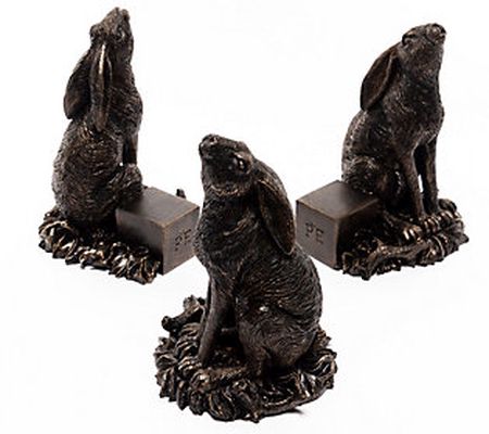 Jardinopia Potty Feet Antiqued Hares S/3 Pla nt er Feet