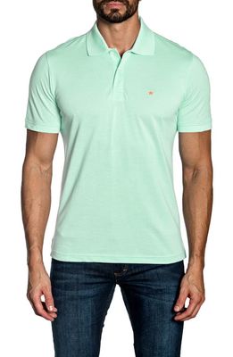 Jared Lang Short Sleeve Cotton Piqué Polo in Mint
