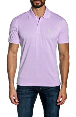 Jared Lang Solid Piqué Polo in Lilac