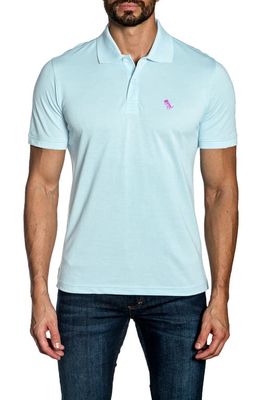 Jared Lang Solid Piqué Polo in Pastel Blue