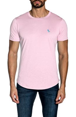Jared Lang T-Rex Embroidered T-Shirt in Pink