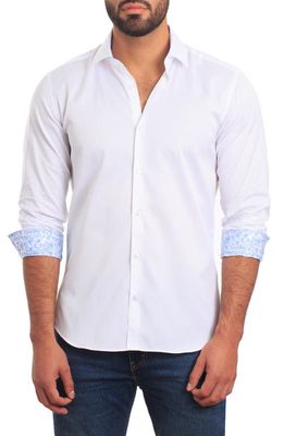 Jared Lang Trim Fit Button-Up Shirt in White
