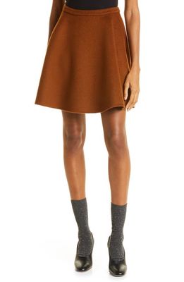 JASON WU Circle Wool & Cashmere Miniskirt in Auburn