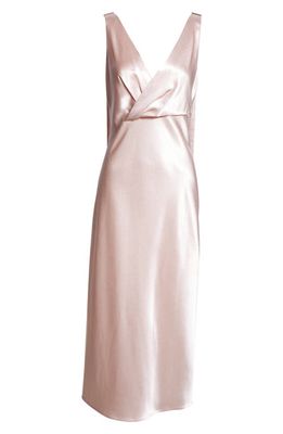 Jason Wu Collection Crepe Back Satin Midi Cocktail Dress in Rosewater