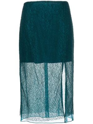 Jason Wu Collection double-layered silk skirt - Green