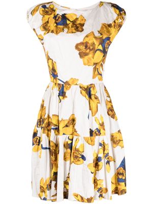 Jason Wu Collection floral-print boat-neck dress - White