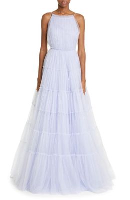 Jason Wu Collection Open Back Tiered Tulle Gown in Iris