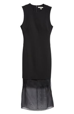 Jason Wu Collection Sleeveless Interlock Jersey Midi Sheath Dress in Black