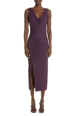 Jason Wu Collection Sleeveless Ruched Jersey Dress in Plum