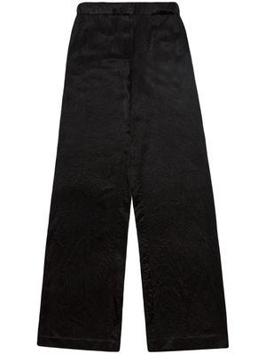 Jason Wu cropped wide-leg silk trousers - Black