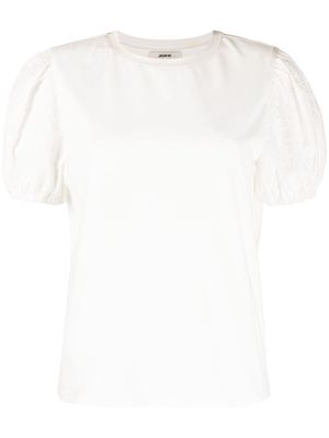 Jason Wu lace puffy-sleeved T-shirt - White