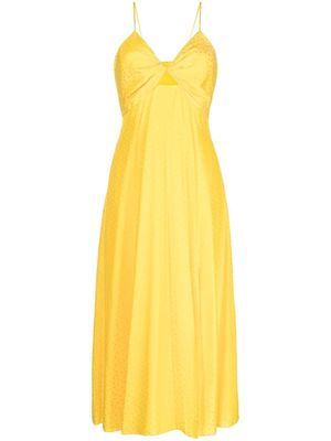 Jason Wu polka-dot twist-detail dress - Yellow