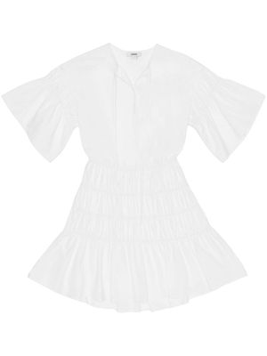 Jason Wu ruched flared cotton minidress - White