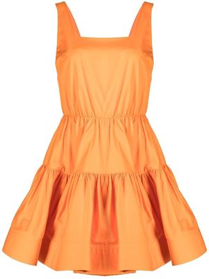 Jason Wu square-neck ruffle minidress - Orange