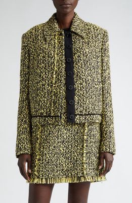 JASON WU Tweed Jacket in Black/Yellow