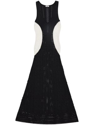 Jason Wu V-neck sleeveless macramé dress - Black