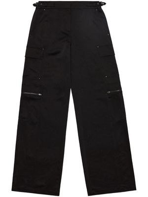 Jason Wu wide-leg satin cargo trousers - Black