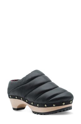 JAX AND BARD Boba Quilted Platform Clog in Pitch Black