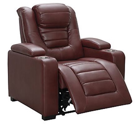 Jay Leather Power Recliner W/Power Headrest by Abbyson Living