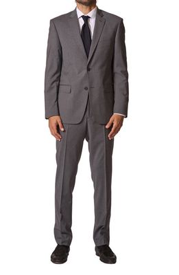 JB Britches Sartorial Classic Fit Stretch Wool Suit in Mid Grey