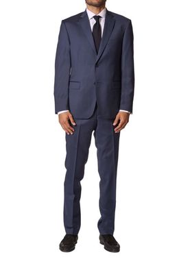 JB Britches Sartorial Classic Fit Stretch Wool Suit in Navy