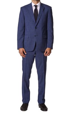 JB Britches Sartorial Classic Fit Wool & Linen Suit in Blue