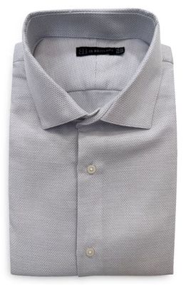 JB Britches Trim Fit Dress Shirt in Silver 