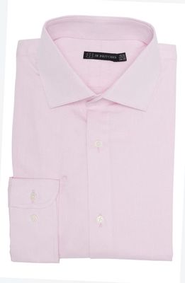 JB Britches Yarn-Dyed Solid Dress Shirt in Pink/White 