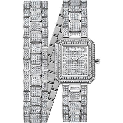 JBW Arc Diamond Wrap Bracelet Watch, 23mm in Silver 