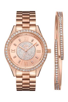 JBW Women's Mondrian 18K Rose Gold Plated Stainless Steel Diamond Bracelet Watch
