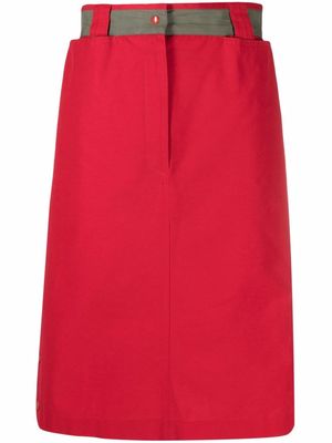 JC de Castelbajac Pre-Owned 1990s high-waisted straight skirt - Red
