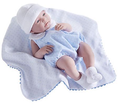 JC Toys La Newborn 17 All-Vinyl Doll with Blanket