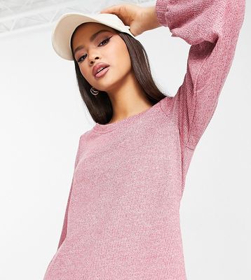 JDY exclusive balloon sleeve sweater in rose pink - part of a set