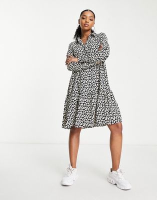 JDY mini shirt dress in leopard print-Multi