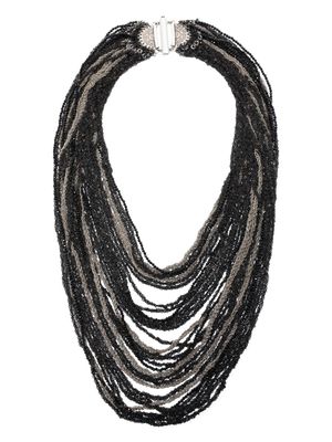 Jean Francois Mimilla bead-embellished layered necklace - Black